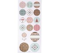 Creotime feuille d'autocollant indiens 23 x 10 cm 16 pièces Multicolore