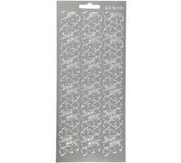 Creotime feuille d'autocollants feuilles d'argent Argent