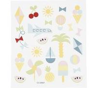 Creotime feuille d'autocollants vacances d'été 16,5 x 15 cm 25 pièces Multicolore