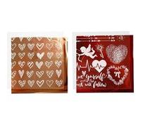 Creotime feuille décorative et feuille de transfert or rosé/amour rouge 15x15 cm Doré G