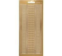 Creotime feuilles d'autocollants bords 1 feuille d'autocollants or G