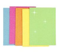 Creotime feuilles de mousse A5 auto-adhésives paillettes néon 5 pièces Multicolore G