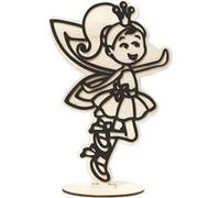 Creotime figurine en bois pour décorer fée 21 cm Blank