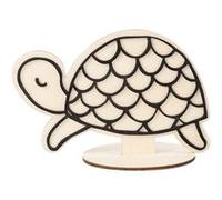 Creotime figurine en bois pour décorer tortue 10 cm Blank G