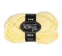 Creotime fil acrylique jaune clair 35 m. 50 grammes