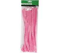 Creotime fil chenille 15 pièces 30 cm 15 mm rose 15 mm Rose