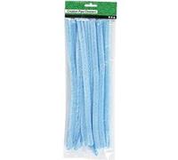 Creotime fil chenille 15 pièces 30 cm 30 cm 15 mm bleu clair Bleu ciel G