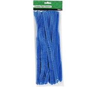 Creotime fil chenille 15 pièces 30 cm 30 cm 15 mm bleu foncé Bleu marine