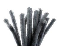 Creotime fil chenille 15 pièces 30 cm 30 cm 15 mm gris Gris