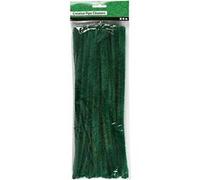 Creotime fil chenille 15 pièces 30 cm 30 cm 15 mm vert foncé G