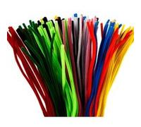 fil chenille 200 pièces 45 cm 45 cm 6 mm multicolore