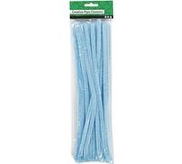 Creotime fil chenille 25 pièces 30 cm 30 cm 9 mm bleu clair Bleu ciel G