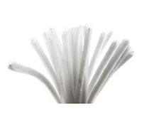 Creotime fil chenille 25 pièces 30 cm 9 mm blanc G