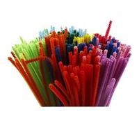 Creotime fil chenille 300 pièces 30 cm 30 cm 4 mm multicolore Multicolore
