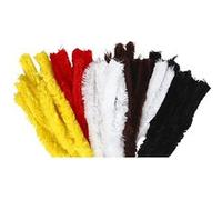 Creotime fil chenille 48 pièces 40 cm 40 cm 30 mm multicolore Multicolore G