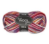 Creotime fil de chaussette L : 200m harmonie bleu/rouge 50gr Bleu G