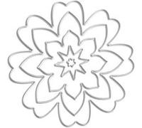 Creotime fleur de moule coupée 0,5-8 cm Argent G