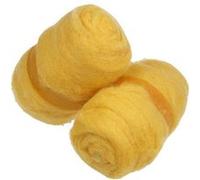 Creotime laine cardée jaune 100 gr 2 pièces Jaune G