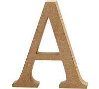 Creotime lettre en bois A 8 cm Marron G