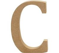 Creotime lettre en bois C 8 cm Marron G
