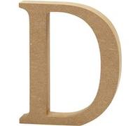 Creotime lettre en bois D 8 cm Marron G