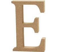 Creotime lettre en bois E 8 cm Marron G