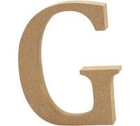 Creotime lettre en bois G 8 cm Marron G