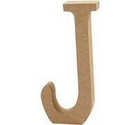 Creotime lettre en bois J 8 cm Marron G