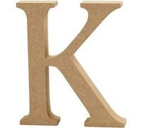 Creotime lettre en bois K 8 cm Marron G