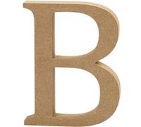 Creotime lettre en bois L 8 cm Marron G