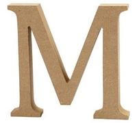 Creotime lettre en bois M 8 cm Marron G