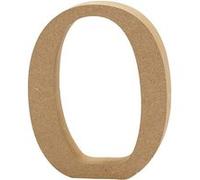Creotime lettre en bois O 8 cm Marron G
