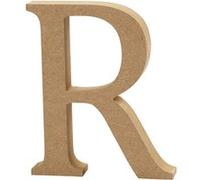 Creotime lettre en bois R 8 cm Marron G
