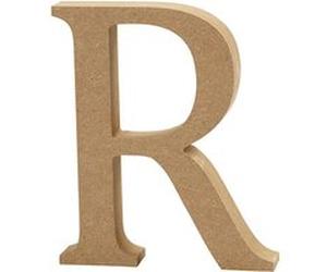 Creotime lettre en bois R 8 cm Marron G