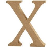 Creotime lettre en bois X 8 cm Marron G