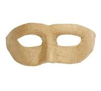 Creotime masque zorro 21 x 8 cm papier-mâché Marron