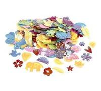 Creotime mélange de paillettes carnavalesques de couleur vive 15-45 mm 30 grammes Multicolore G