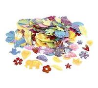 Creotime mélange de paillettes carnavalesques de couleur vive 15-45 mm 400 grammes Multicolore G