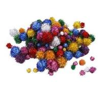 Creotime Mélange de pompons à paillettes 5-40 mm 150 pièces G