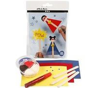 Creotime Mini set créatif de figurines en bâton de glace-superhéros 1set Marron G