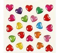 Creotime mini stickers coeurs 24 pièces Multicolore