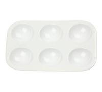 Creotime palette 12 x 8 cm 6 compartiments plastique blanc Blanc G
