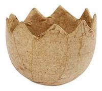 Creotime Papier mâché coquille d'œuf 5 x 4 cm brun chacun Marron G