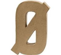 Creotime papier mâché lettre Ø 20,5 cm Marron