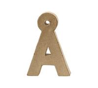Creotime papier mâché lettre Å 10 cm Marron
