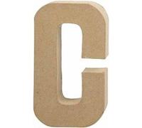 Creotime papier mâché lettre C 20,5 cm Marron G