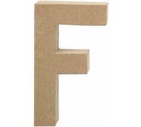 Creotime papier mâché lettre F 20,5 cm Marron G