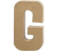Creotime papier mâché lettre G 20,5 cm Marron G