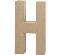Creotime papier mâché lettre H 20,5 cm Marron G