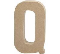 Creotime papier mâché lettre Q 20,5 cm Marron G